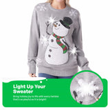 Women Ugly Christmas Sweaters Light Up Snowman