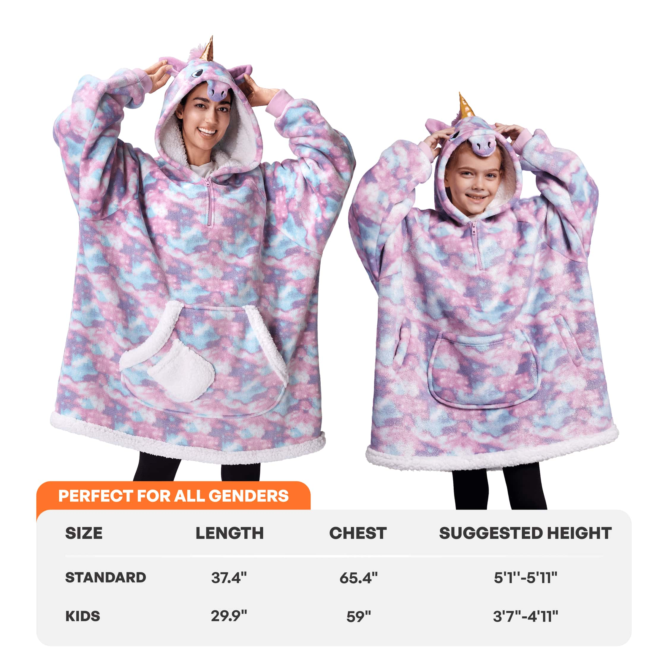 Wearable Blanket Unicorn For Adults